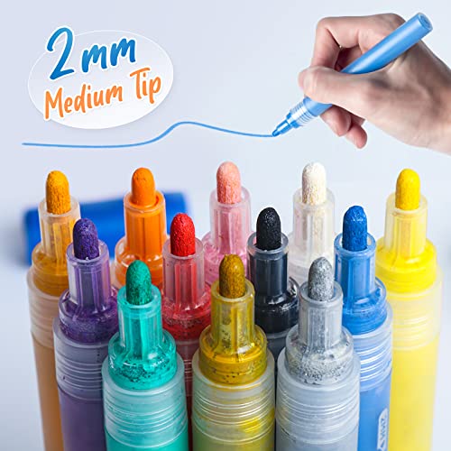 Acrylic-Paint-Pens-for-Rocks-Painting-Ceramic-Glass-Wood-Fabric-Canvas-Mugs-DIY-Craft-Making-Supplies-Scrapbooking-Craft-Card-Making-Acrylic-Paint-Marker-Pens-Set-of-12-Colors-0-0.jpg