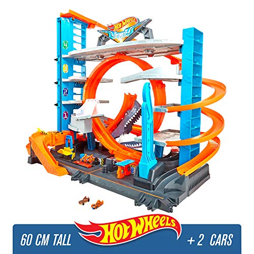 Hot-Wheels-FTB69-City-Garage-with-Loops-and-Shark-Connectable-Play-Set-with-2-Diecast-and-Mini-Toy-Car-Amazon-Exclusive-0-0.jpg