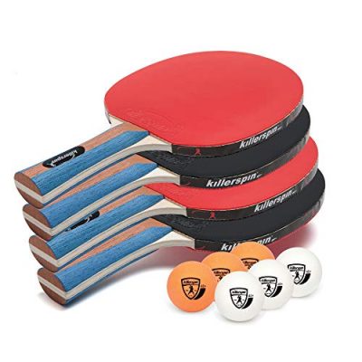 Killerspin-JET-SET-4-Ping-Pong-Paddle-Set-with-6-Balls-Beginner-Table-Tennis-Racket-Set-5-Layer-Wood-Blade-Jet-Basic-Rubbers-Flared-Handle-Practice-Quality-Ping-Pong-Racket-Set-0.jpg