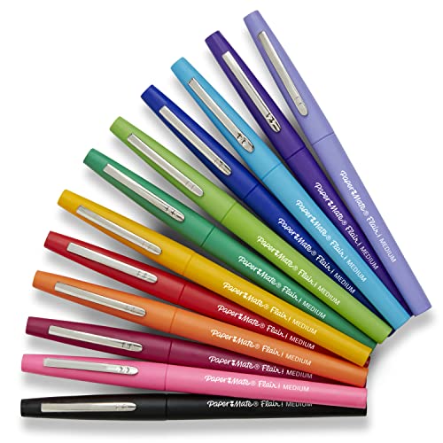 Paper-Mate-Flair-Felt-Tip-Pens-Medium-Point-07-Millimeter-Marker-Pens-School-Supplies-for-Teachers-Students-Assorted-Colors-12-Count-0-0.jpg